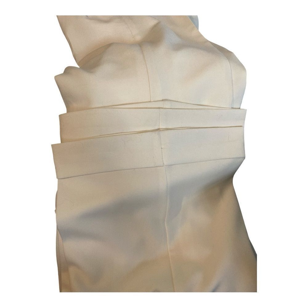 Women's Long Elegant Legs Ivory White Wide-Leg Pants Size 4 - Picture 7 of 7